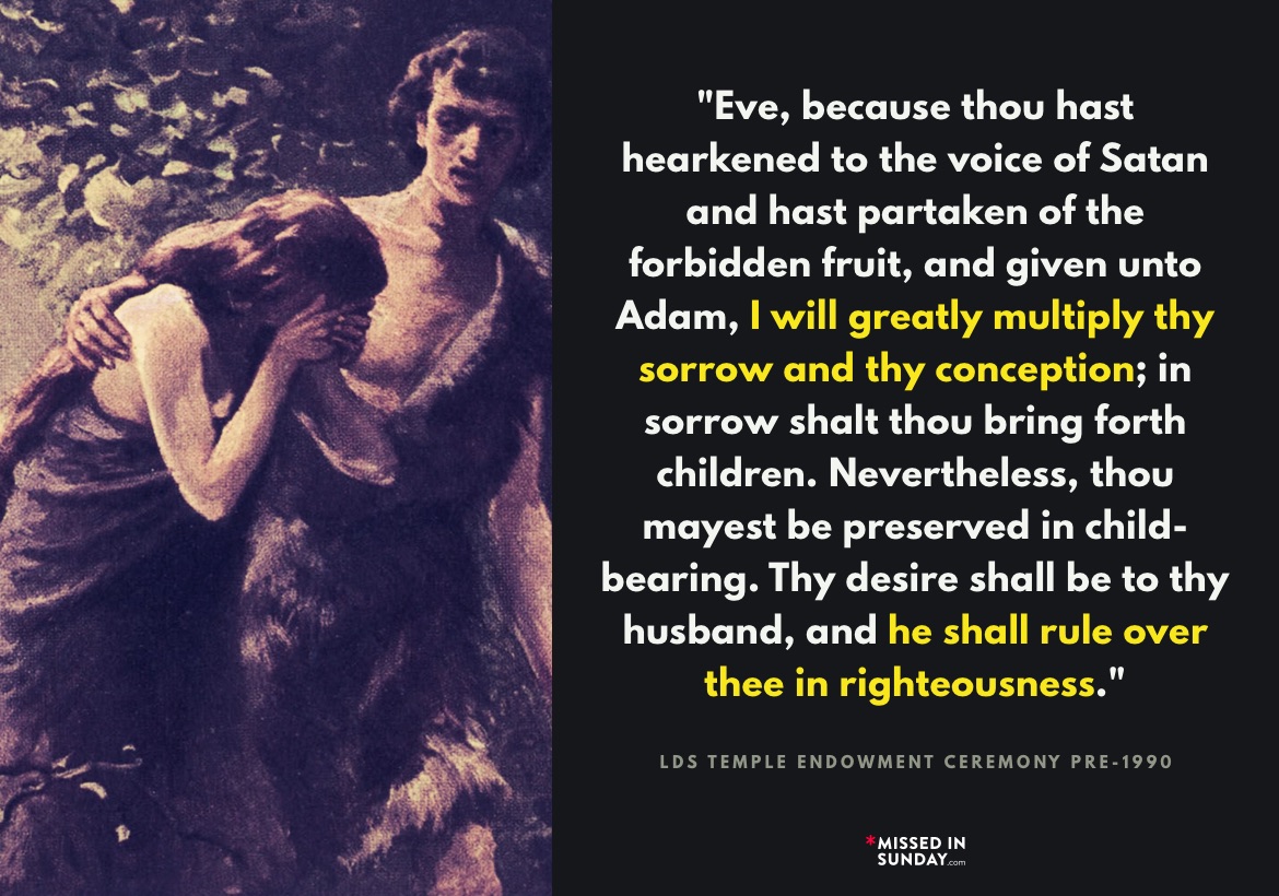 Excerpt from the pre-1990 LDS temple ceremony