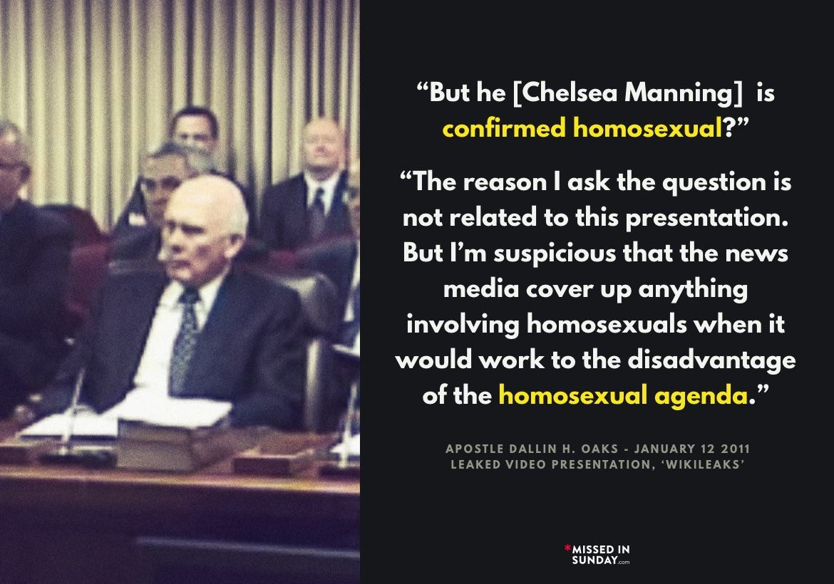 But he is confirmed homosexual?